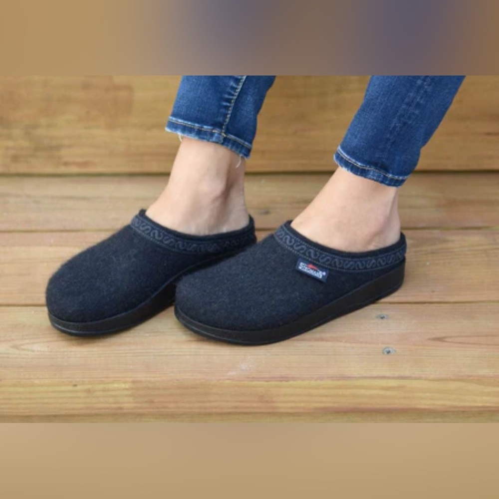 STEGMANN wool Corkbed slip on clogs